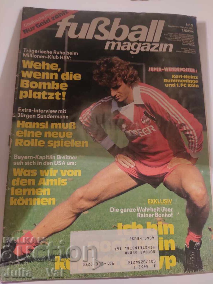 Fotbal - Revistă - 1980 - Germania - numărul 5 Fotbal - Revistă - 1980 - Germania - numărul 5