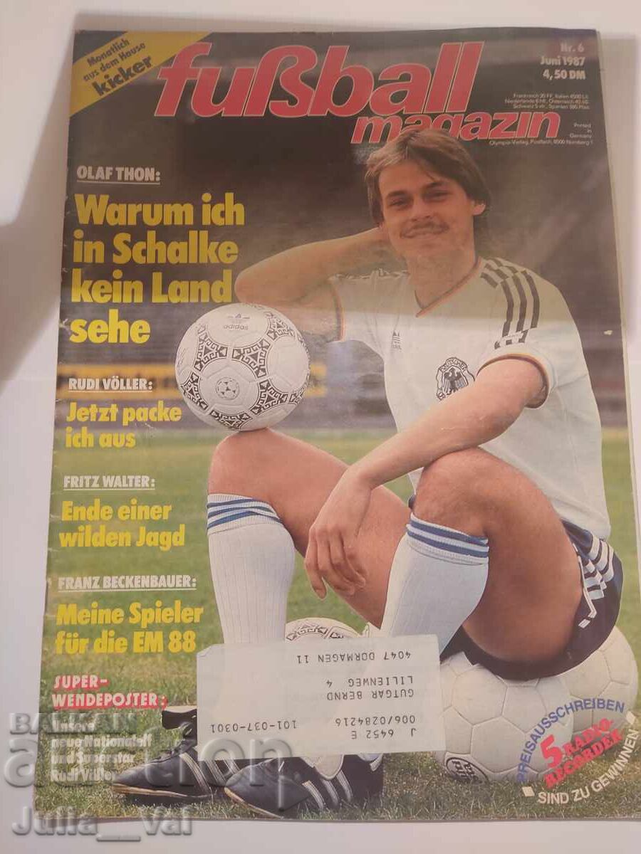 Fotbal - Revistă - Anul 1987 - Germania Fotbal - Revistă - Anul 1987 - Germania