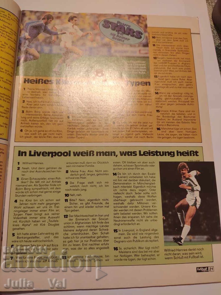 Licitație Fotbal - Revistă - Anul 1981 - Germania