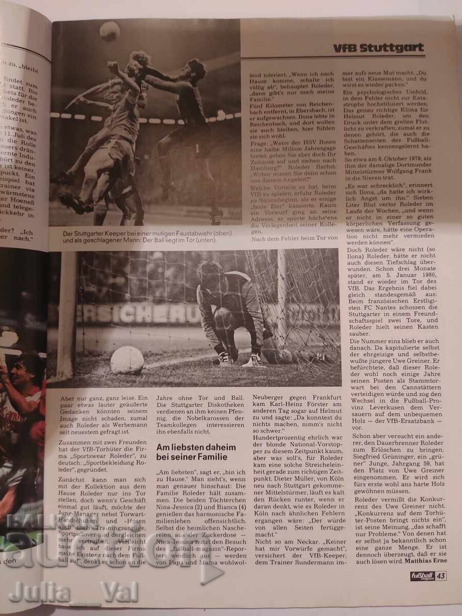 Fotbal - Revistă - Anul 1981 - Germania - 6
