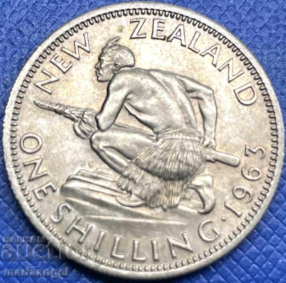 1 Σελίνι 1963 Νέα Ζηλανδία Βασίλισσα Ελισάβετ II αρκετά σπάνιο - 7