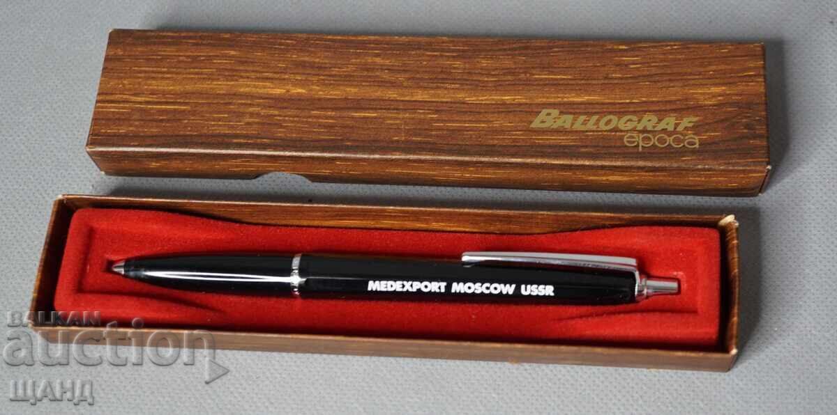 Ballograf Стара рекламна химикалка с кутия