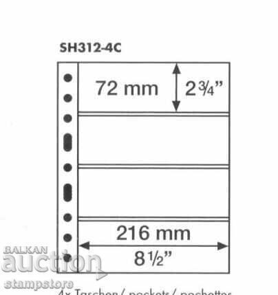 Pachet 50 bucăți foi de PP pentru 4 bancnote din sistemul GRANDE Pachet 50 bucăți foi de PP pentru 4 bancnote din sistemul GRANDE