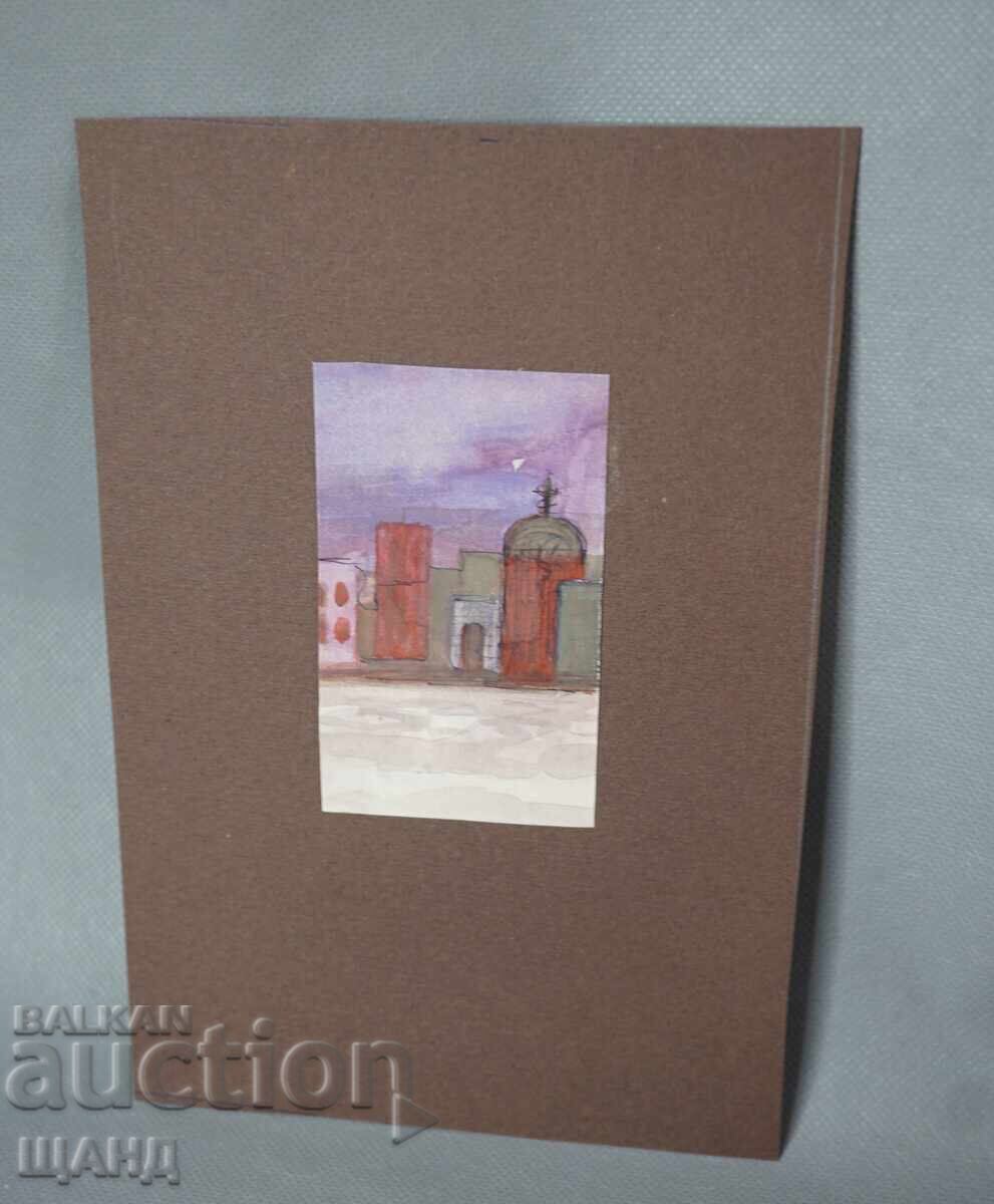 Old Master's drawing watercolor painting landscape