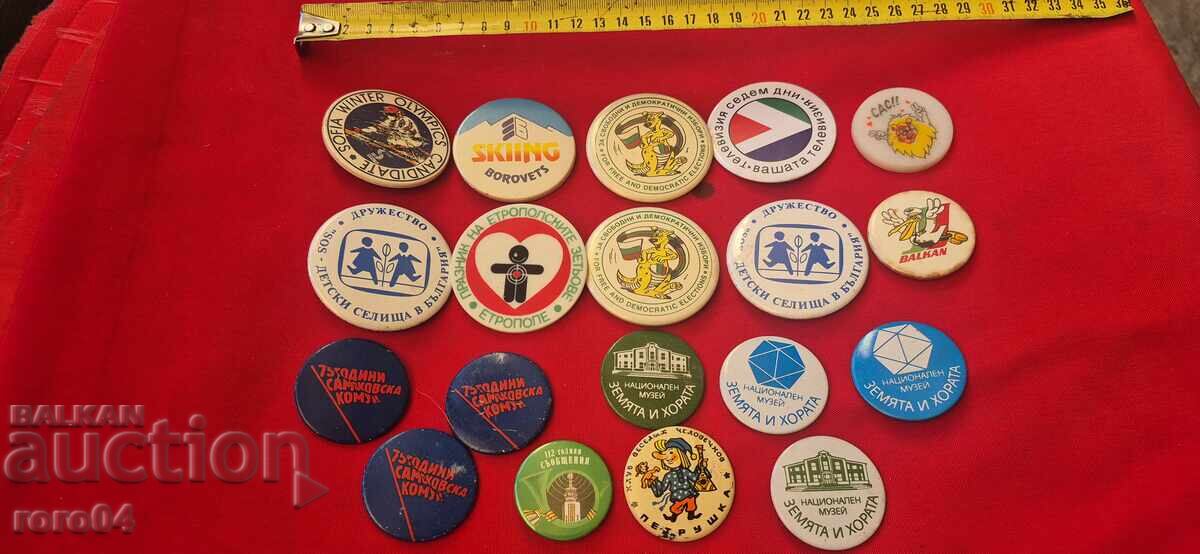 INSIGNE - 19 BUCĂȚI INSIGNE - 19 BUCĂȚI