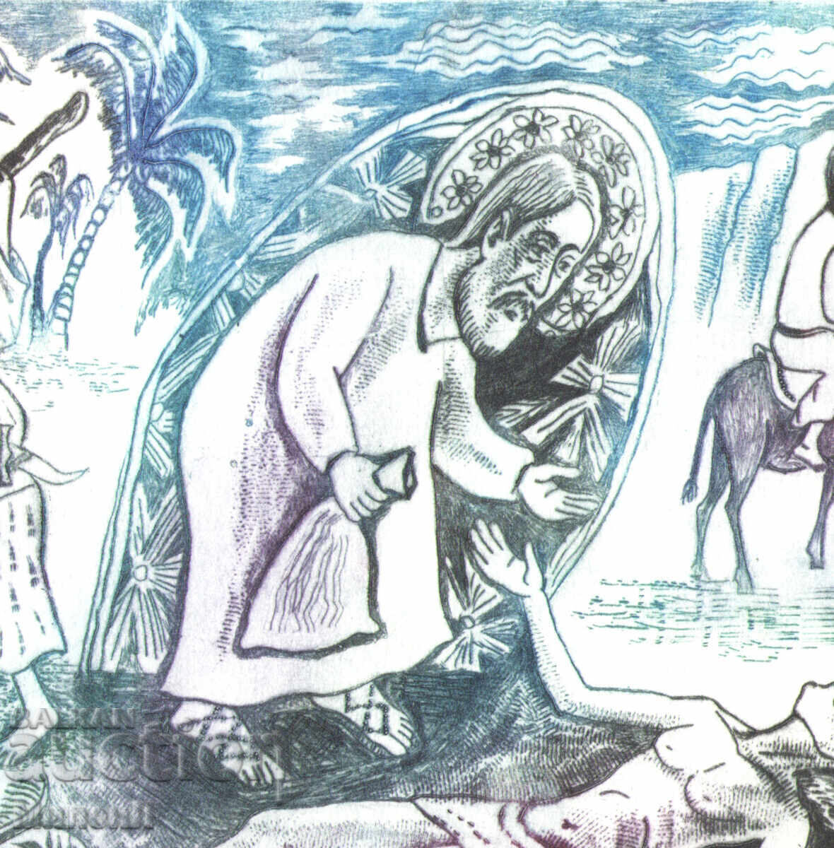 Παράδοση Θρησκευτική Γραφική Παράσταση Ο Καλός Σαμαρείτης