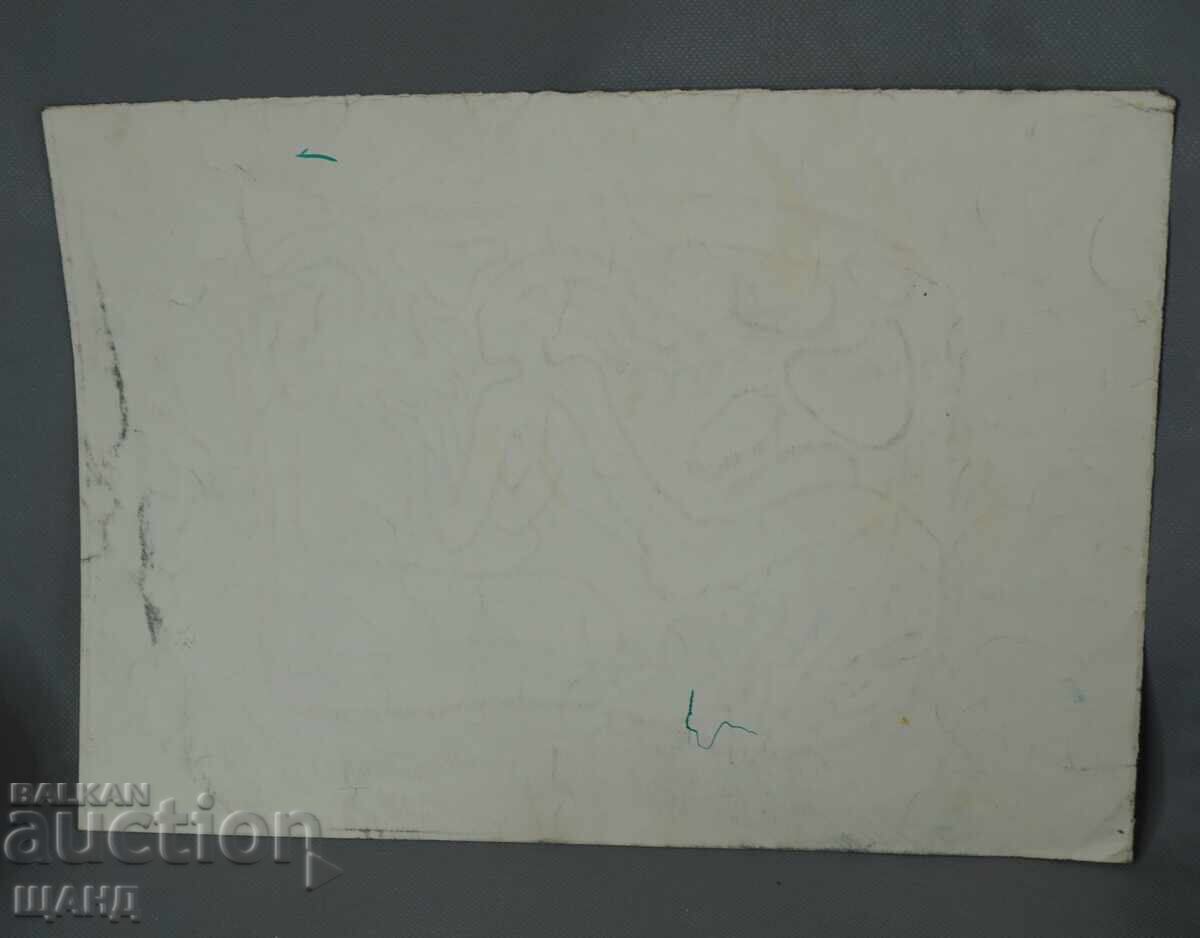 Licitație 1983 Zlatka Asenova Desen vechi pictură corp