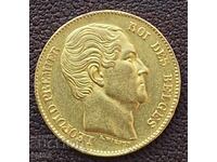 20 Francs Gold 1865 Belgium. Rare!!!