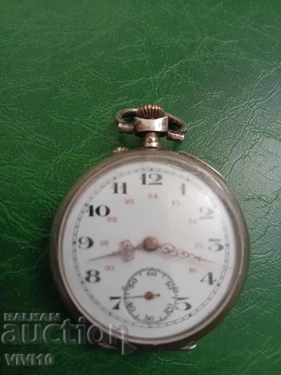 Antique French Pocket Watch, Silver