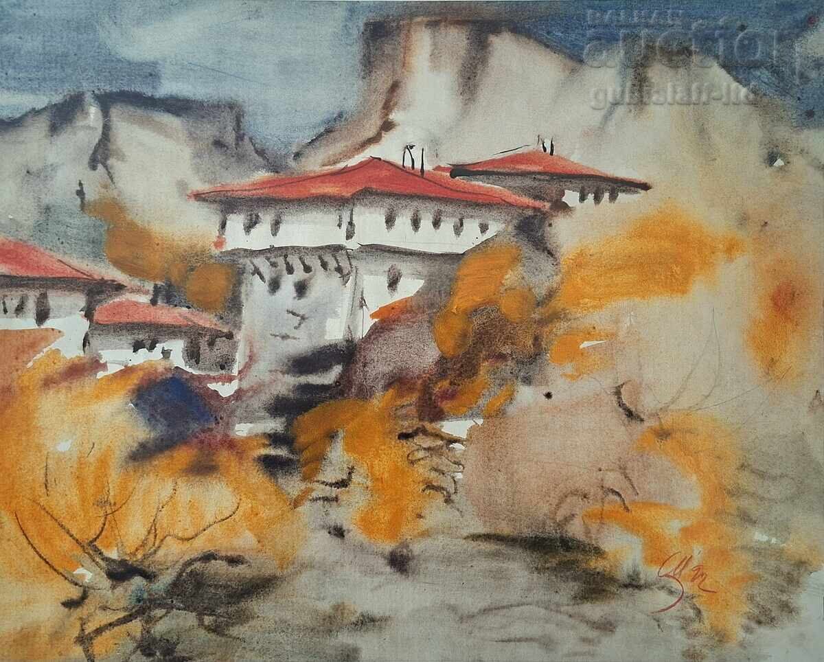 Tablou "Din Melnik", pictor Sava Tsonovski, 1992 cu preț € 281.21 | 550.00 BGN