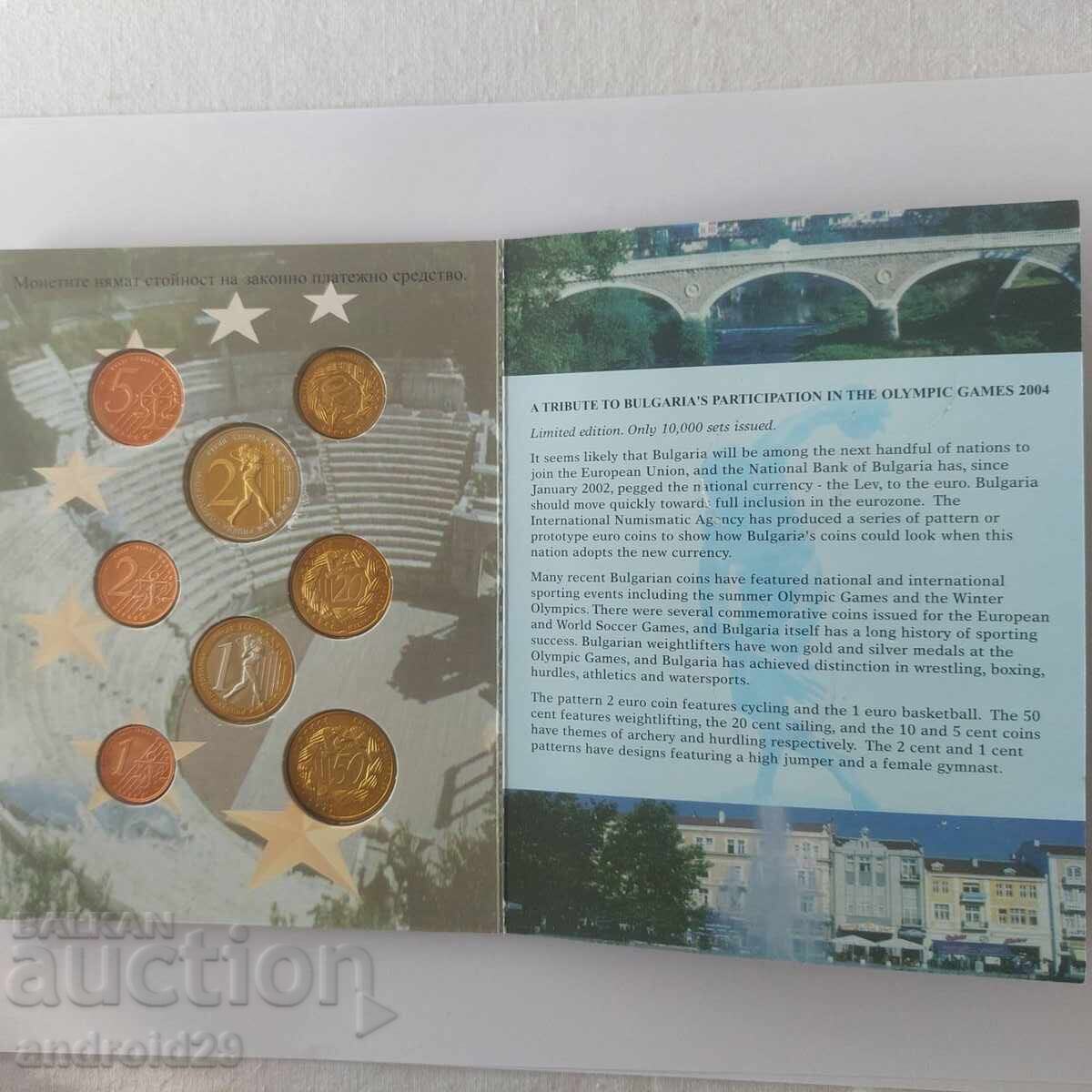 Пробен Евро сет България 2004г./ Монета/ UNC/ БЗЦ - 5