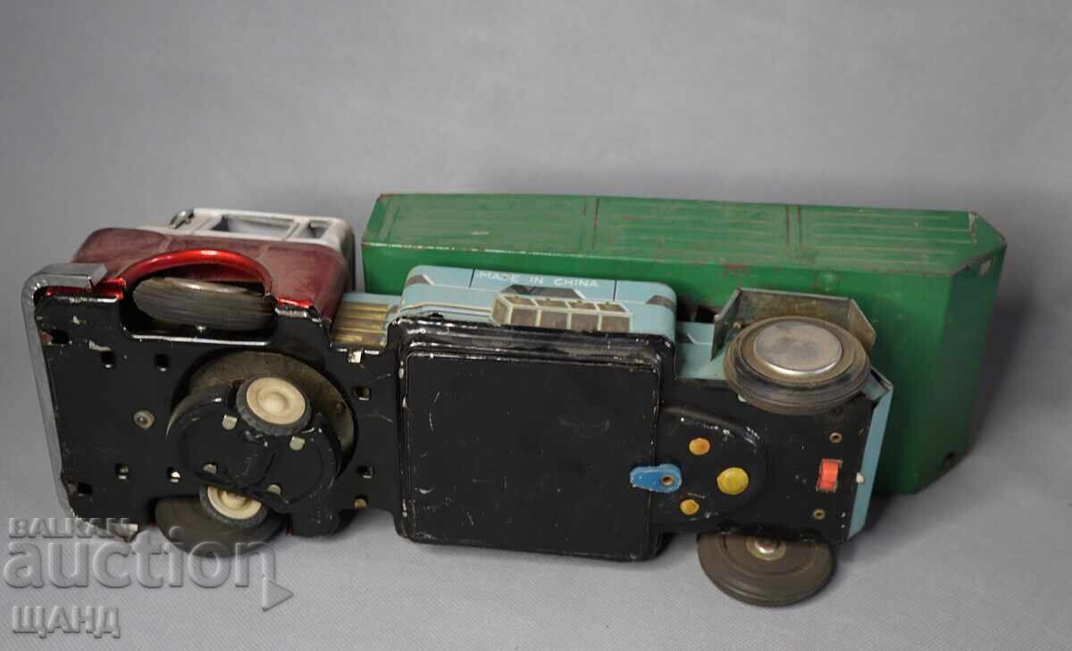 Стара Китайска метална играчка модел камион самосвал - 5