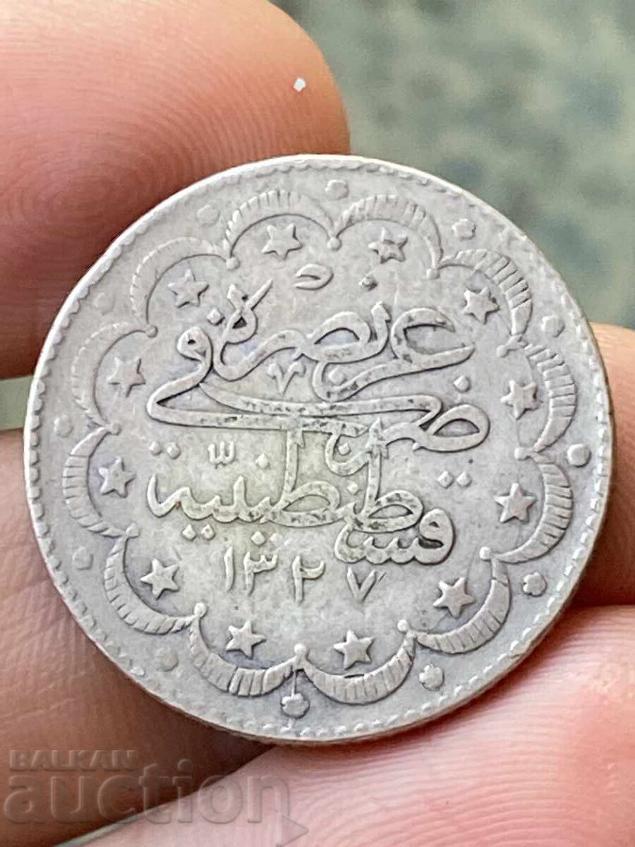 Imperiul Otoman Turcia 10 kuruș 1915 1327/7 Mehmed al V-lea argint cu preț € 71.58 | 140.00 BGN