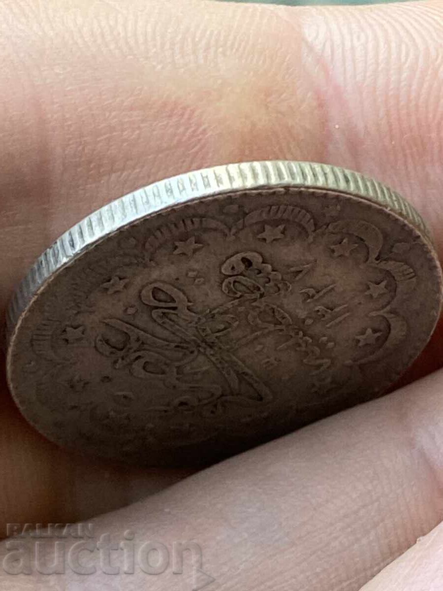 Licitație Imperiul Otoman Turcia 10 kuruș 1915 1327/7 Mehmed al V-lea argint