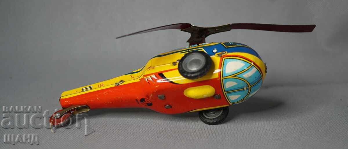 Стара Унгарска метална играчка  модел хеликоптер - 5