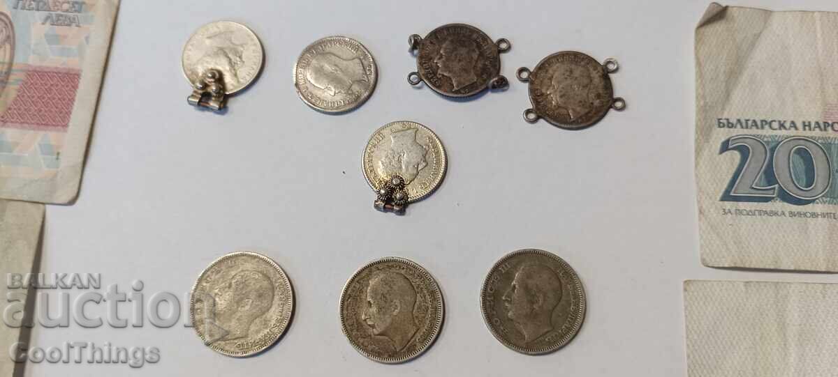 Банкноти и сребърни монети лот - 6
