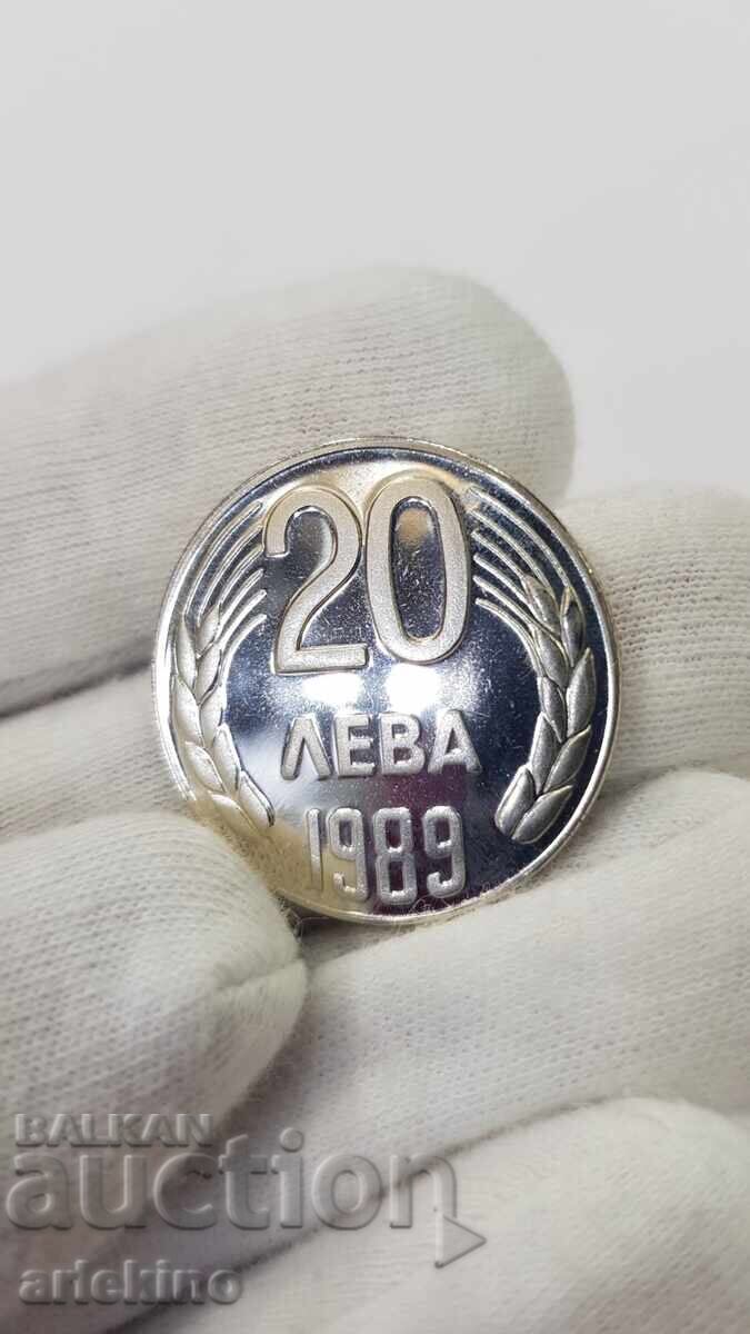 Аукцион Българска монета 20 лева 1989 година - UNC Аукцион Българска монета 20 лева 1989 година - UNC