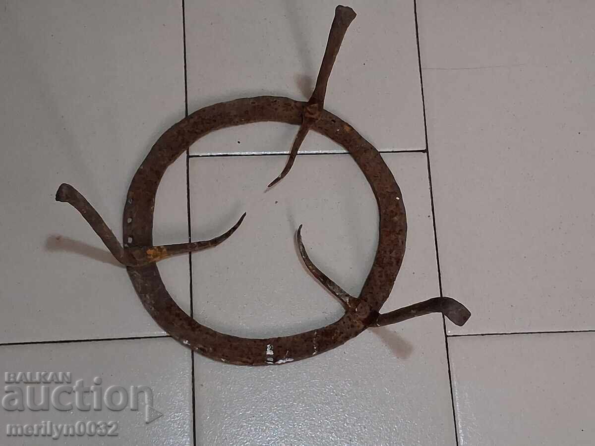 Suport de vatră vechi, forjat, din fier forjat - 5