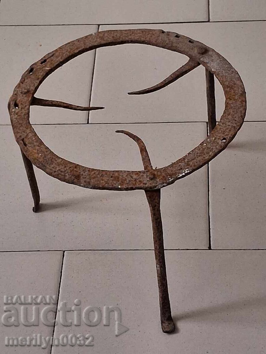 Suport de vatră vechi, forjat, din fier forjat - 7