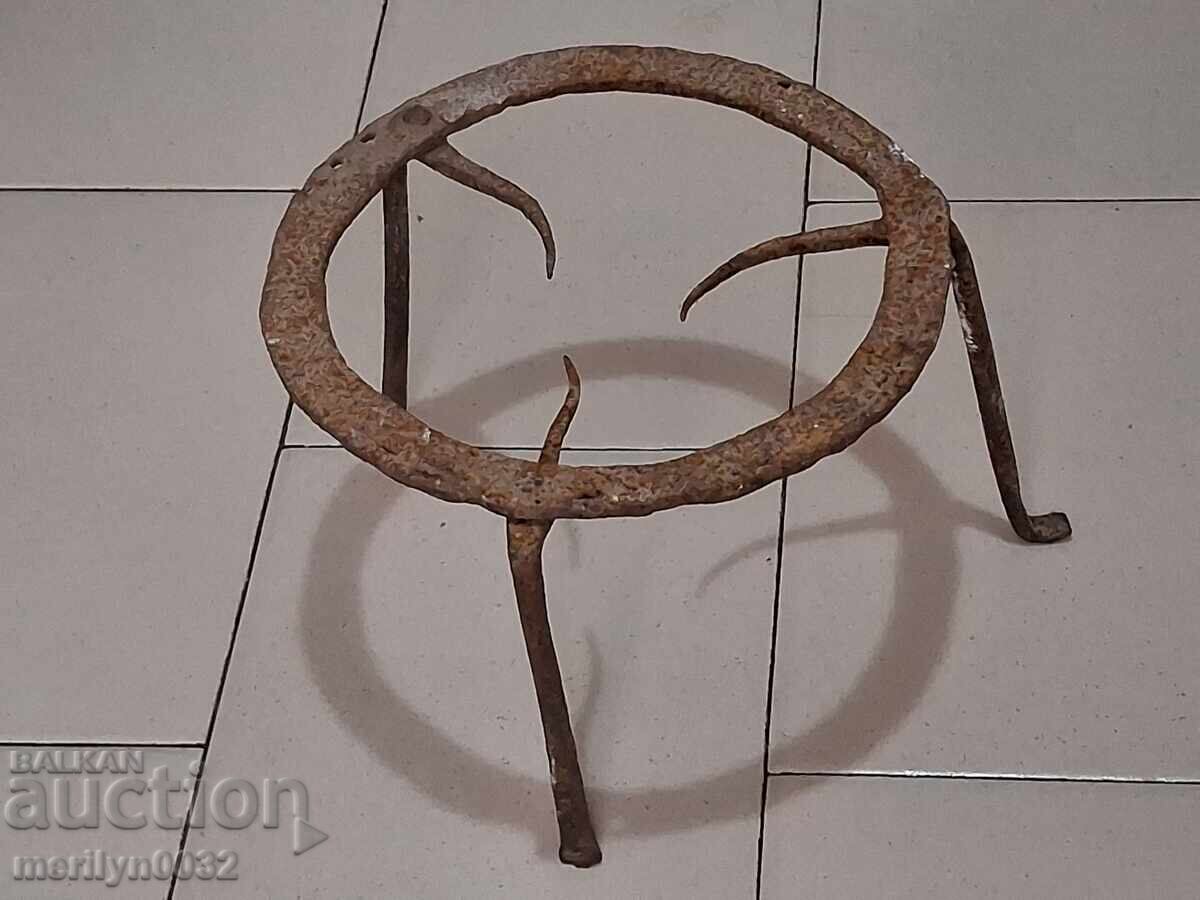 Suport de vatră vechi, forjat, din fier forjat