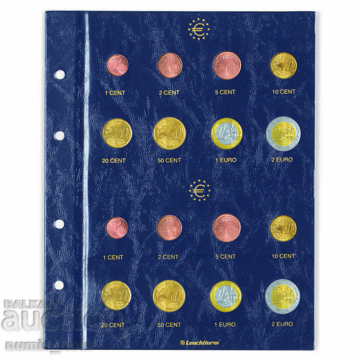 Foi de monede VISTA, euro neutre fiecare pentru 2 seturi