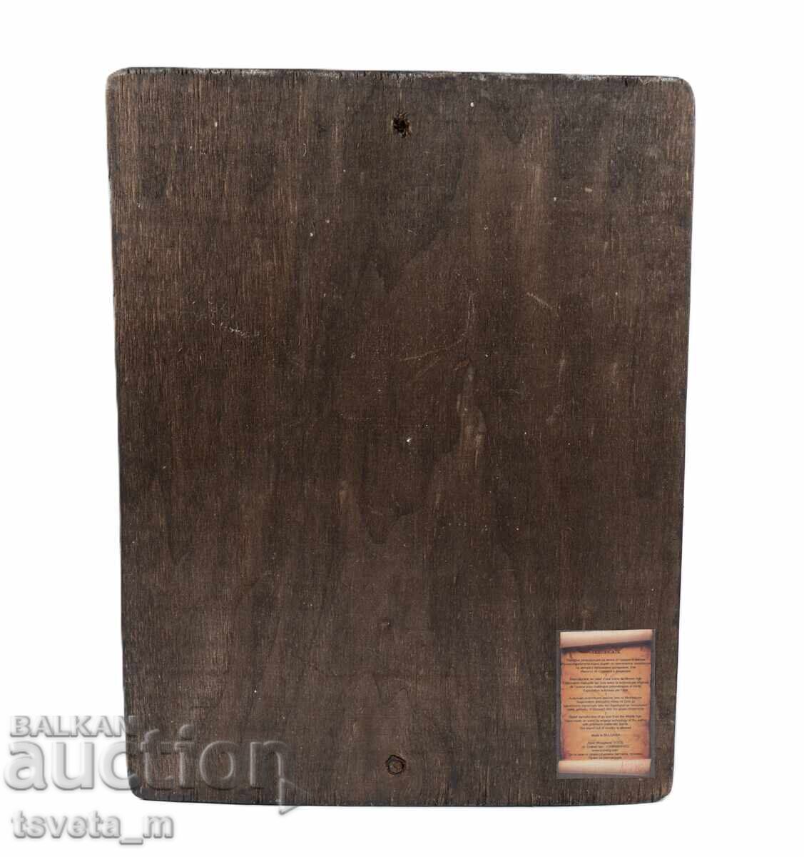 Icoană mare din lemn Sfântul Mina lucrată manual cu preț € 43.46 | 85.00 BGN Icoană mare din lemn Sfântul Mina lucrată manual cu preț € 43.46 | 85.00 BGN