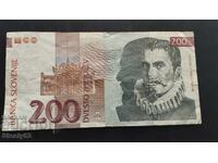 Slovenian Banknote 200 Tolars