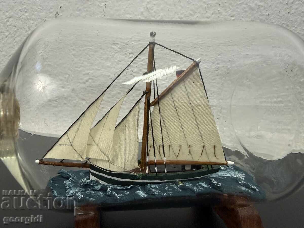 Delivery of Handmade sailboat / ship / boat in a bottle. No. 773