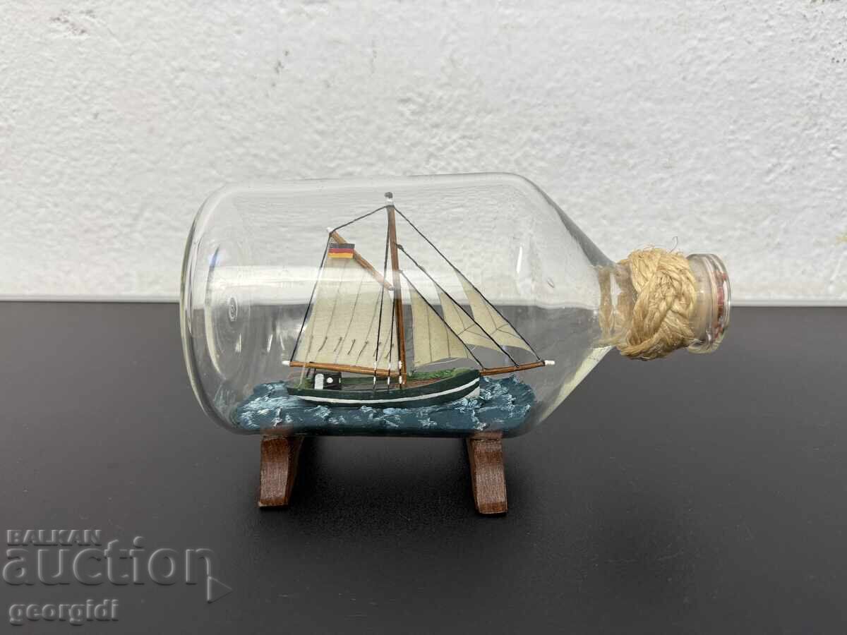 Handmade sailboat / ship / boat in a bottle. No. 773