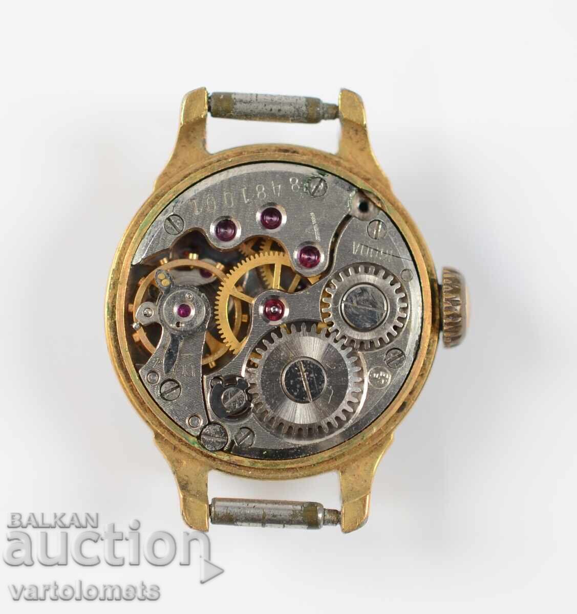 Дамски часовник ЧАЙКА СССР с позлата 10 Мк -  не работи с цена € 9.20 | 17.99 лв.