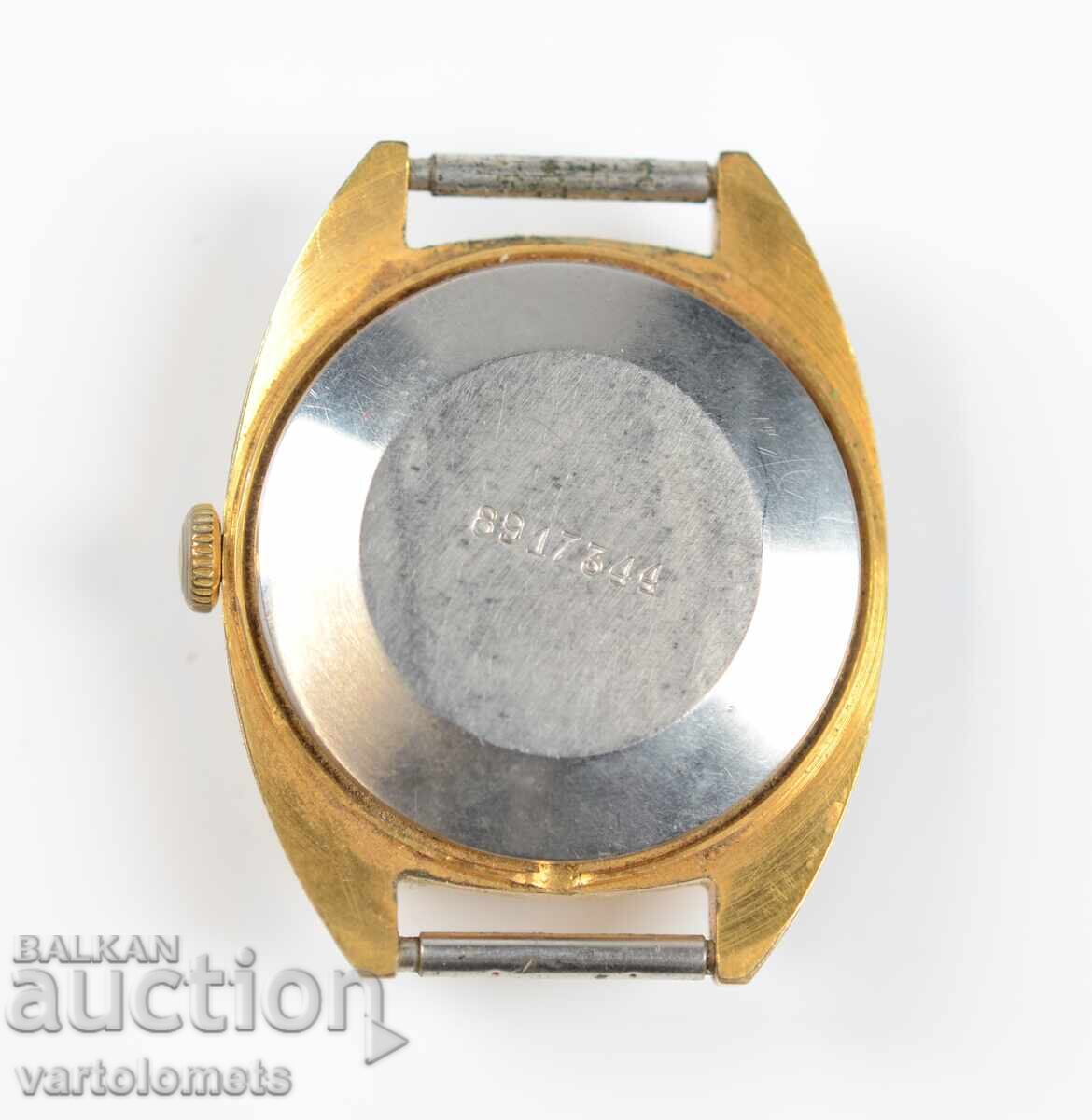 Livrarea Ceas bărbătesc ZARYA URSS placat cu aur 10 Mk - nu funcționează Livrarea Ceas bărbătesc ZARYA URSS placat cu aur 10 Mk - nu funcționează