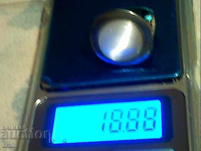 Silver-plated massive Preston with moonstone - 6 Silver-plated massive Preston with moonstone - 6