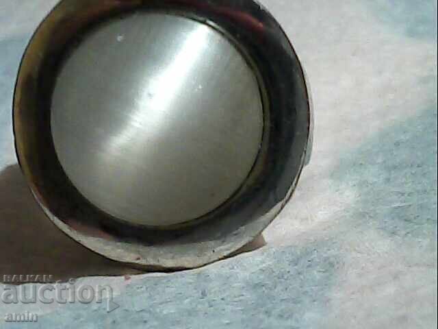 Silver-plated massive Preston with moonstone Silver-plated massive Preston with moonstone