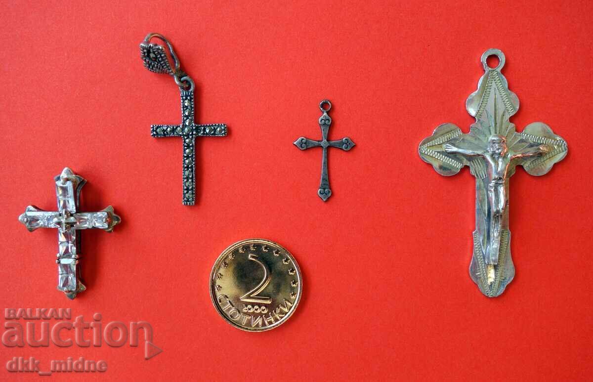 Auction  Four old silver crosses - lot