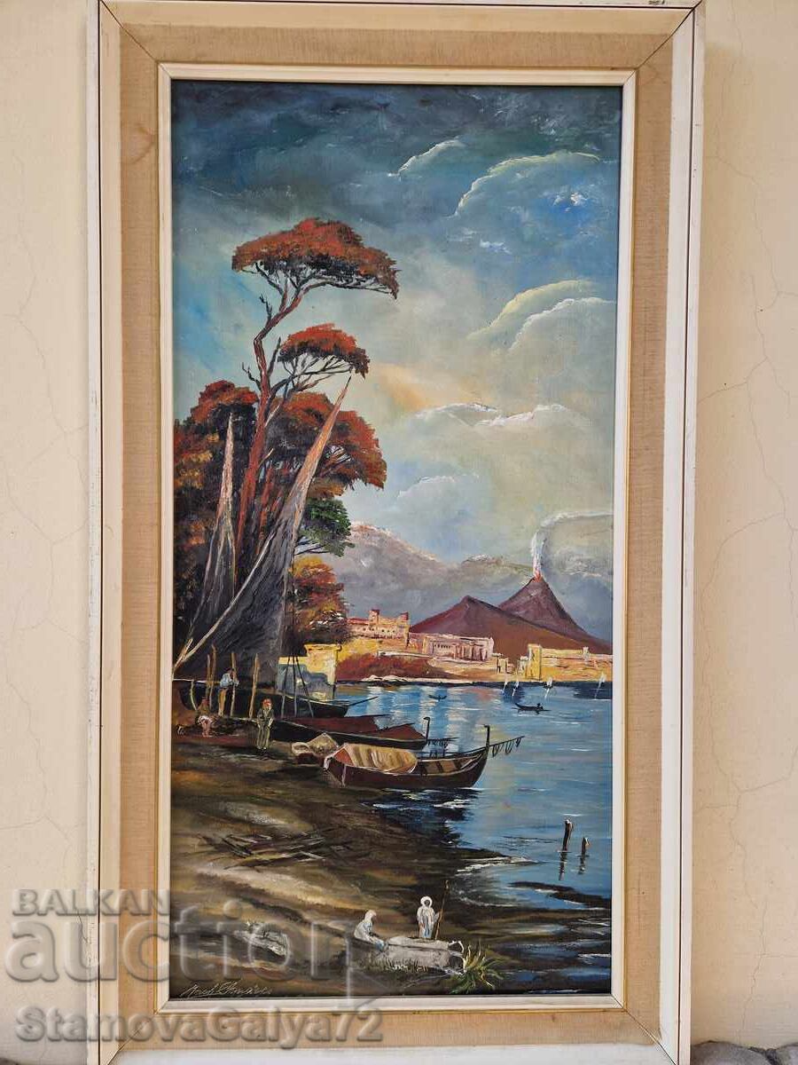 Δημοπρασία Εξαιρετικός πίνακας ζωγραφικής, αυθεντικό έργο τέχνης με λάδι σε καμβά