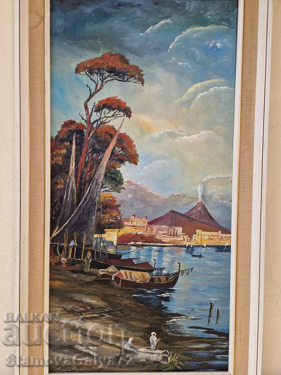 Εξαιρετικός πίνακας ζωγραφικής, αυθεντικό έργο τέχνης με λάδι σε καμβά - 6