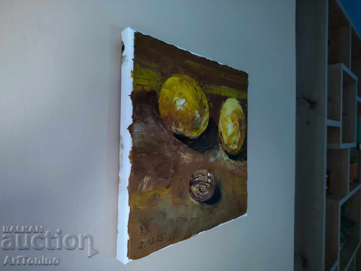 Natură statică - Lămâi cu nuci - Pict. Anton Iordanov - 6 Natură statică - Lămâi cu nuci - Pict. Anton Iordanov - 6