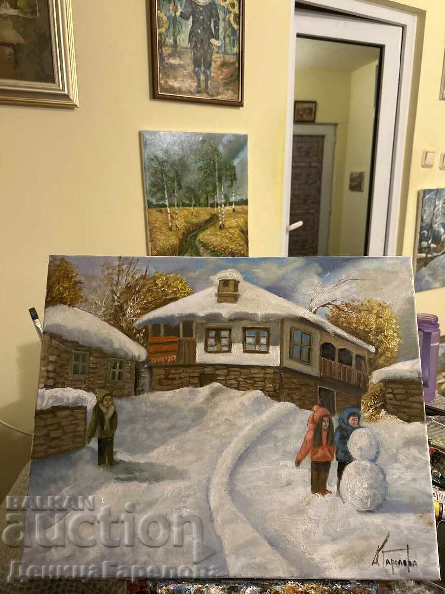 Denitsa Garelova tablou 50/40 „Om de zăpadă” - 5