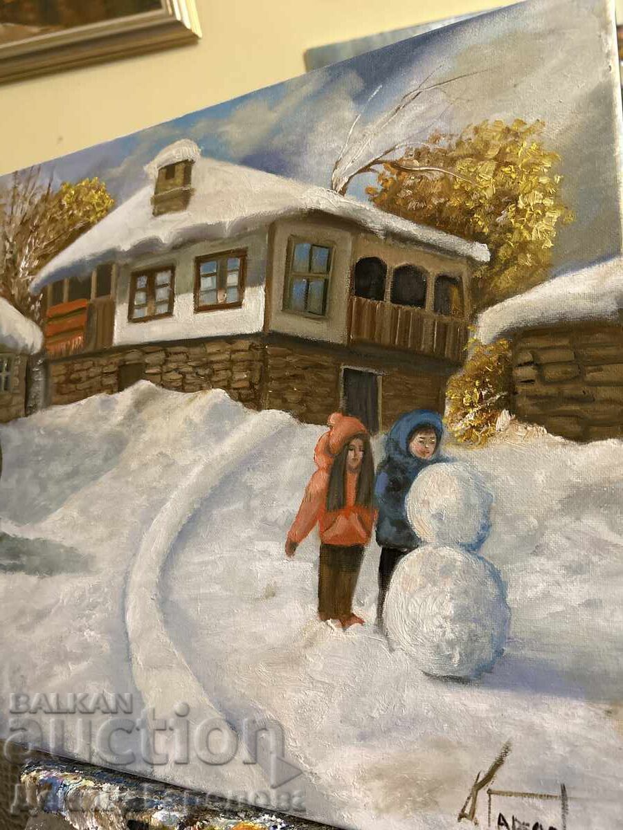 Denitsa Garelova tablou 50/40 „Om de zăpadă” - 6