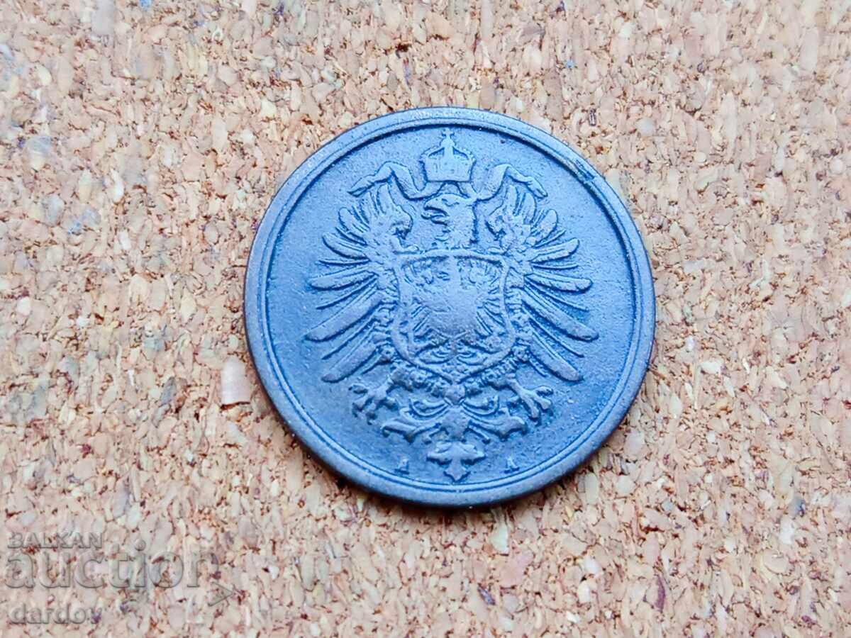 Германия 2 пфенига, 1876 г. с цена € 1.18 | 2.31 лв.