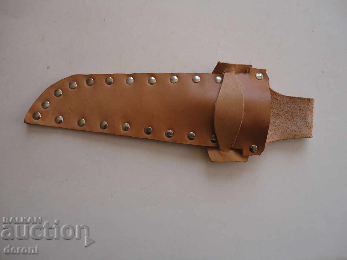 Δημοπρασία Κάνια για κυνηγετικό μαχαίρι φίγκα φυσικό δέρμα