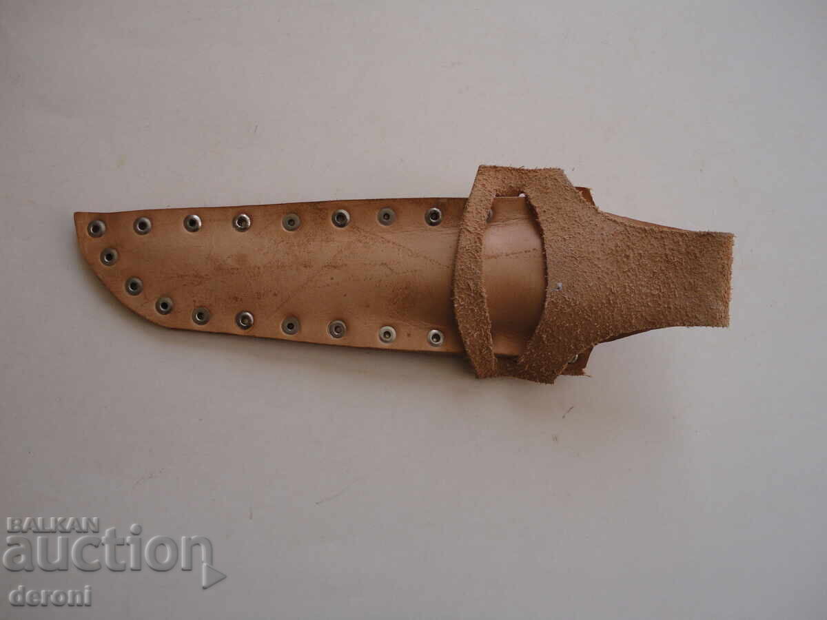 Παράδοση Κάνια για κυνηγετικό μαχαίρι φίγκα φυσικό δέρμα