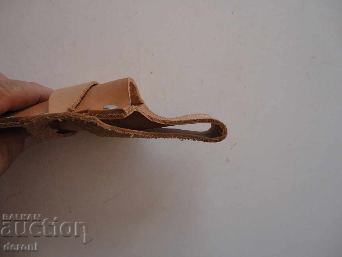 Κάνια για κυνηγετικό μαχαίρι φίγκα φυσικό δέρμα - 5