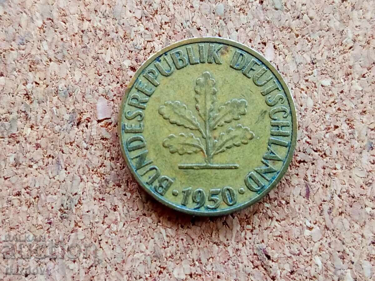 Германия 5 пфенига, 1950 г. с цена € 0.20 | 0.39 лв. Германия 5 пфенига, 1950 г. с цена € 0.20 | 0.39 лв.