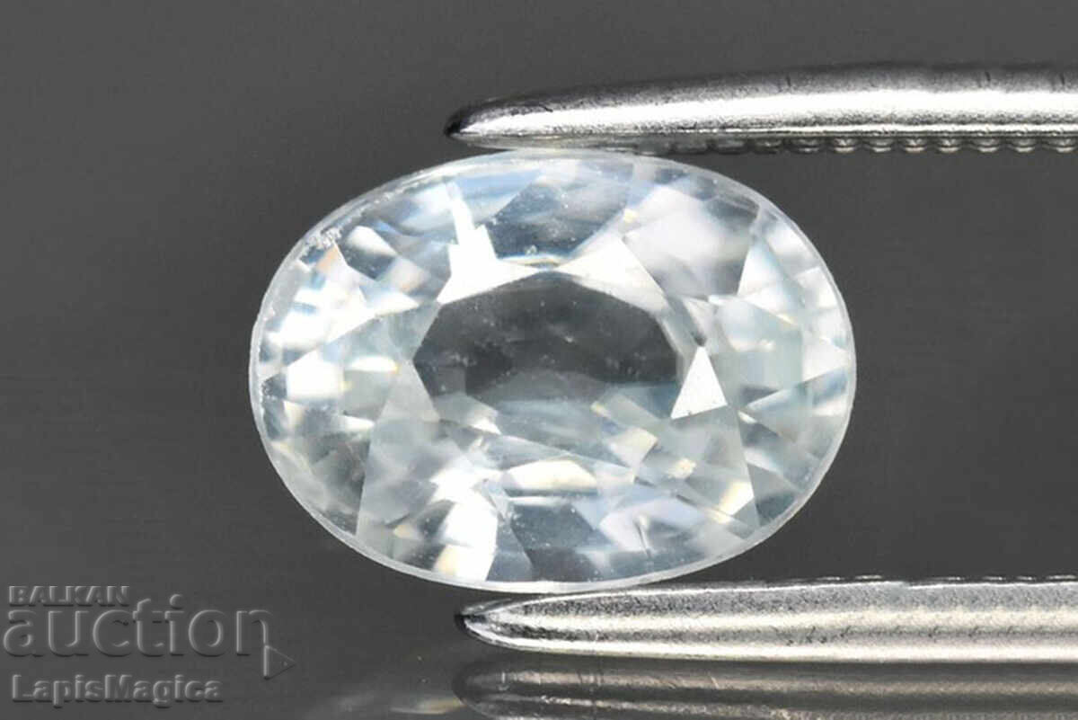 Zircon natural alb 2.01ct 8x6mm VS Tăietură Ovală
