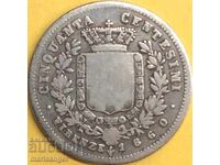 50 centesimi 1860 Italia F - Florența argint