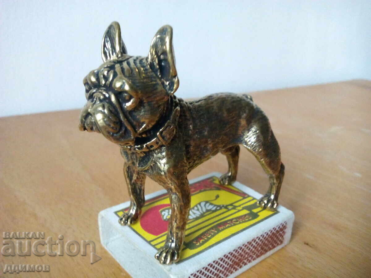 Statuetă bronz buldog francez - 7
