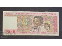 25000 franci Madagascar 1988 /c
