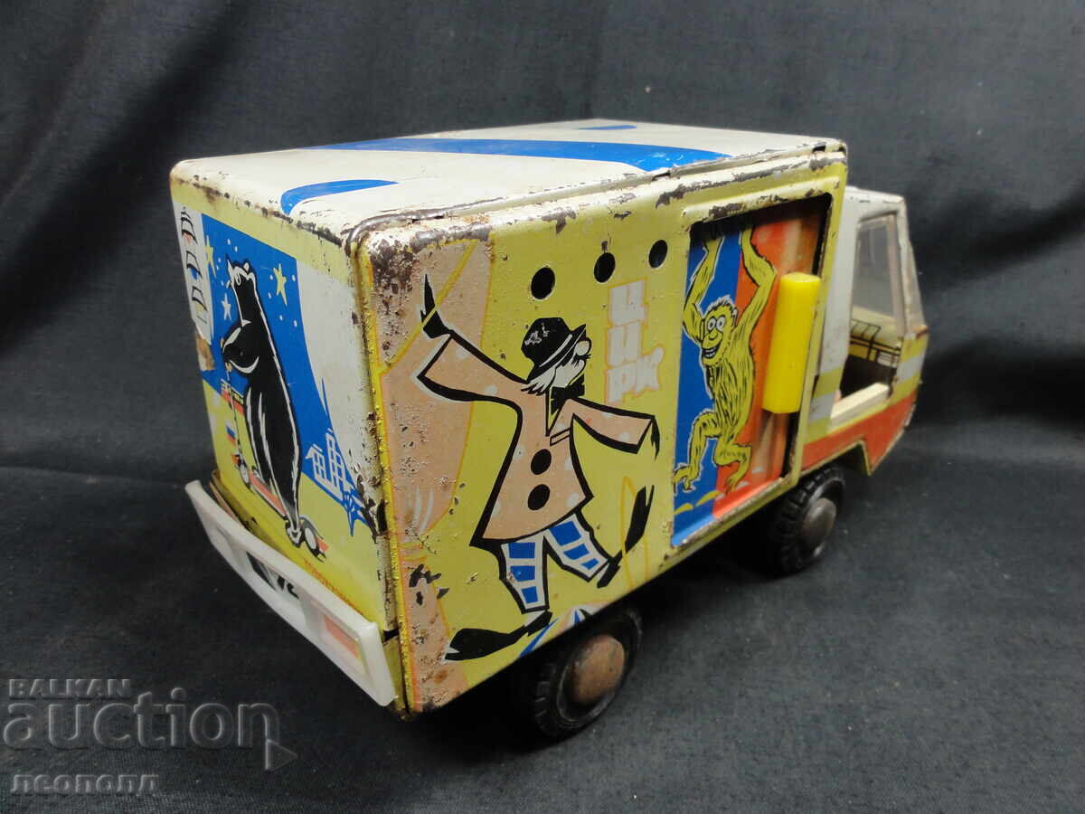 Livrarea BZC VECHI RETRO SOC URSS TĂBLĂ DE JUcăriE CIRCUL TRUCK Livrarea BZC VECHI RETRO SOC URSS TĂBLĂ DE JUcăriE CIRCUL TRUCK