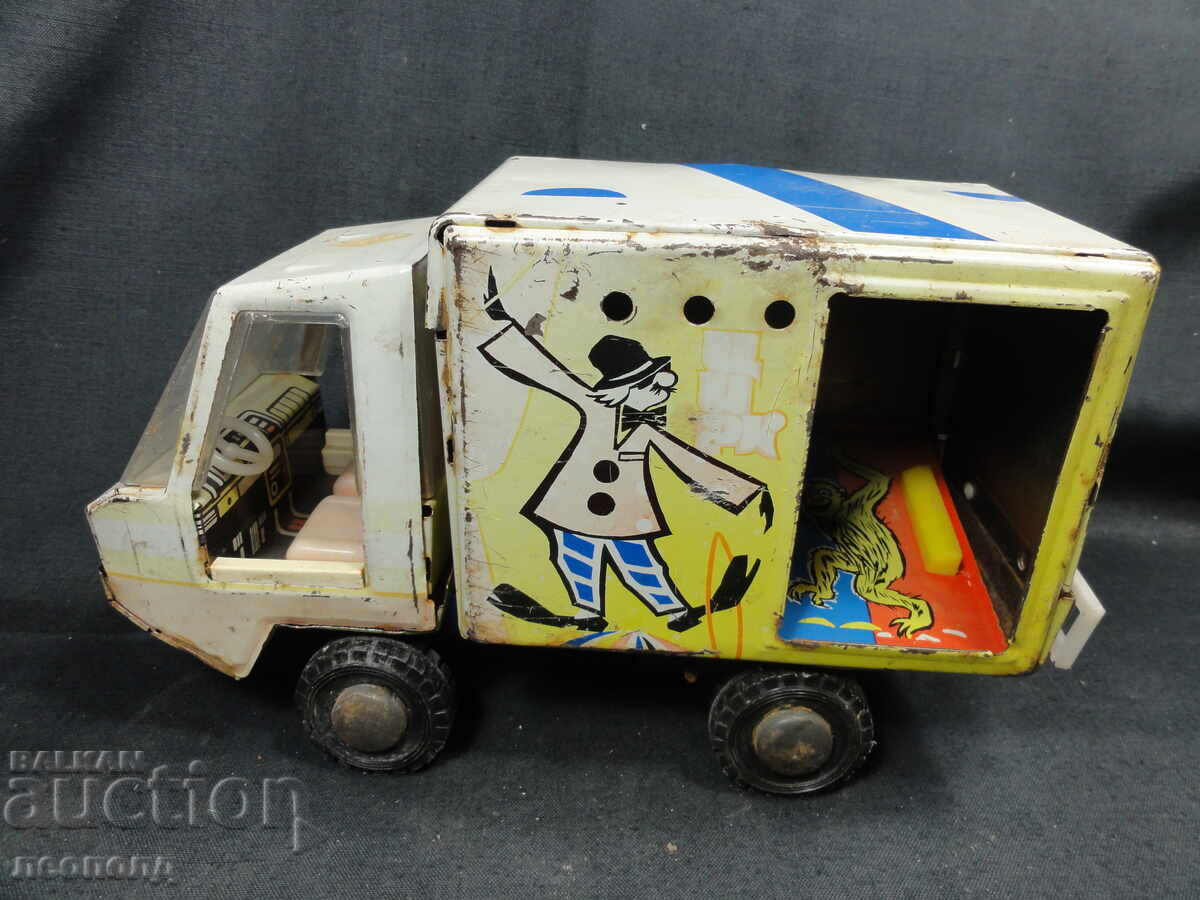 BZC VECHI RETRO SOC URSS TĂBLĂ DE JUcăriE CIRCUL TRUCK BZC VECHI RETRO SOC URSS TĂBLĂ DE JUcăriE CIRCUL TRUCK
